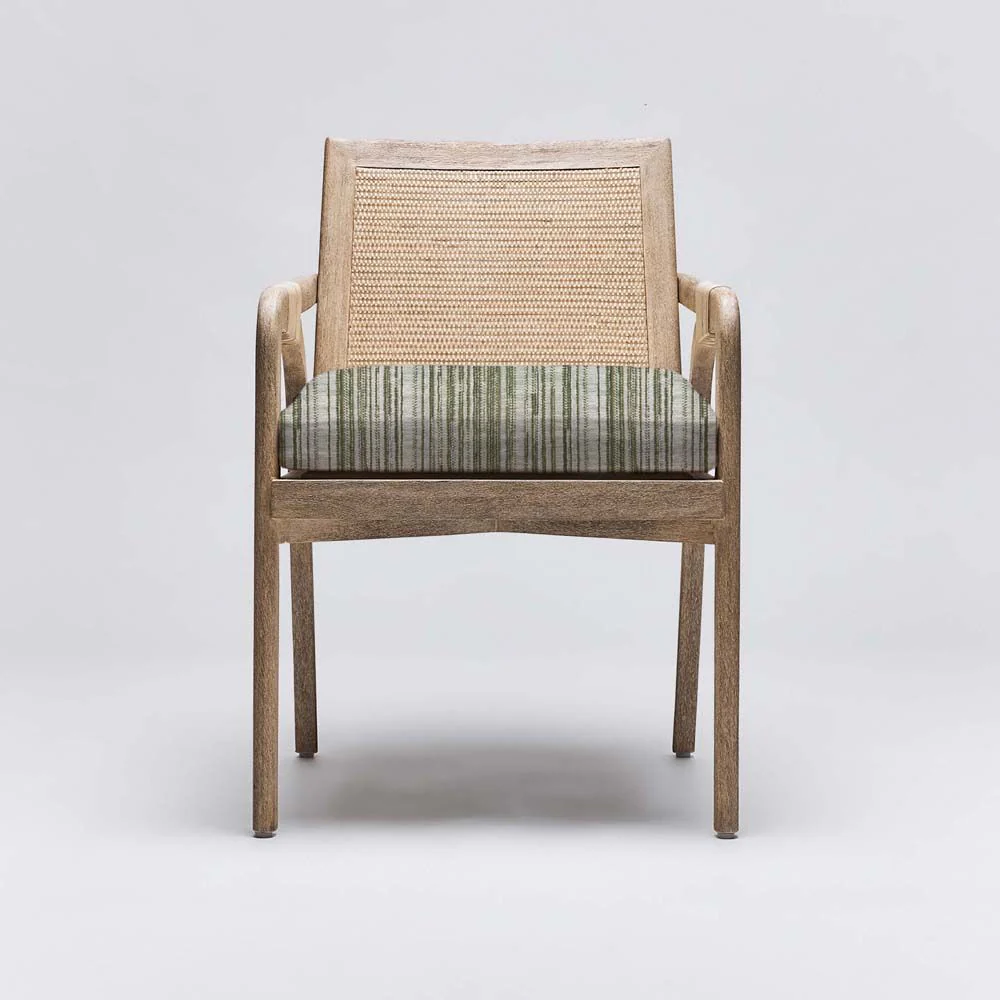 Interlude Delray Arm Chair White Ceruse - Image 5