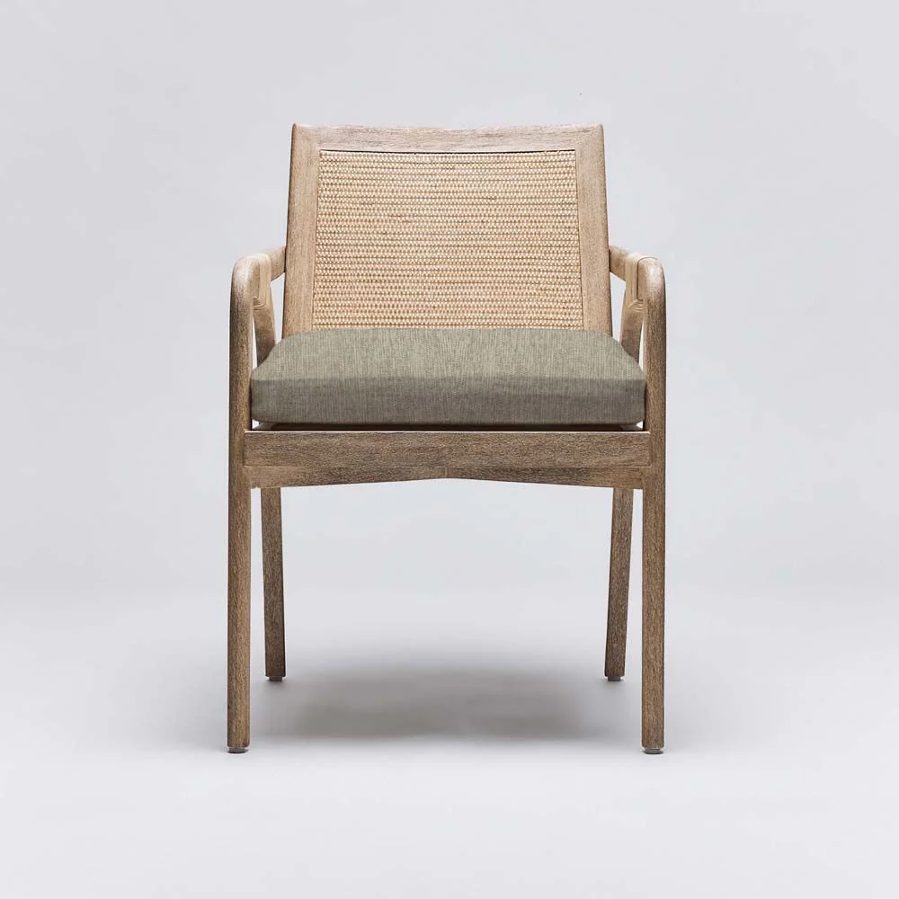 Interlude Delray Arm Chair White Ceruse - Image 7
