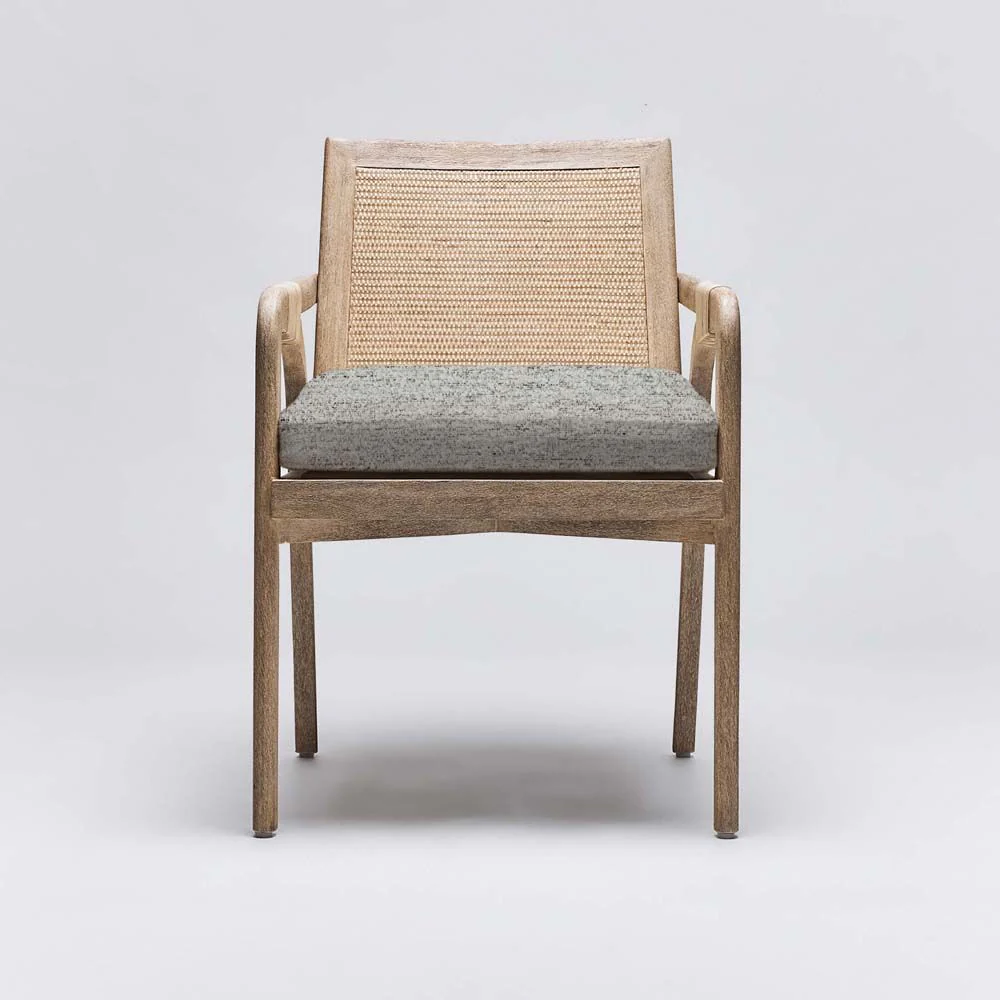 Interlude Delray Arm Chair White Ceruse - Image 8