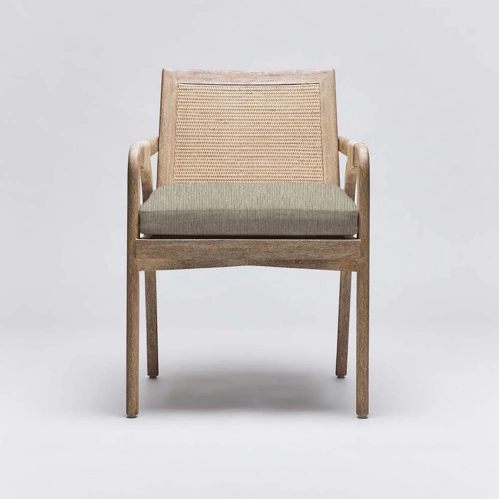 Interlude Delray Arm Chair White Ceruse - Image 9