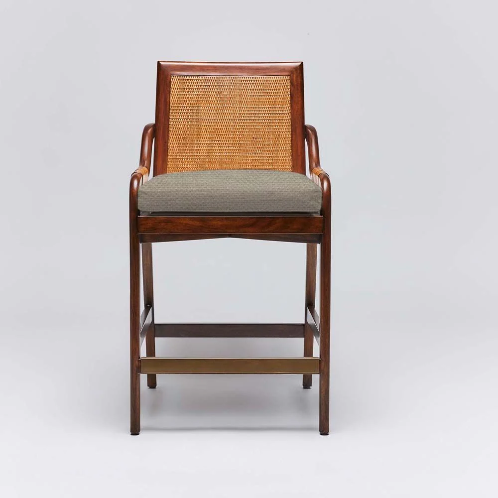Interlude Delray Counter Stool Chestnut - Image 10
