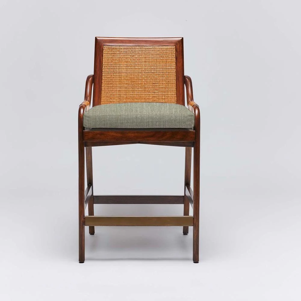 Interlude Delray Counter Stool Chestnut - Image 11