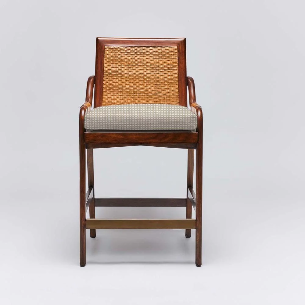 Interlude Delray Counter Stool Chestnut - Image 12