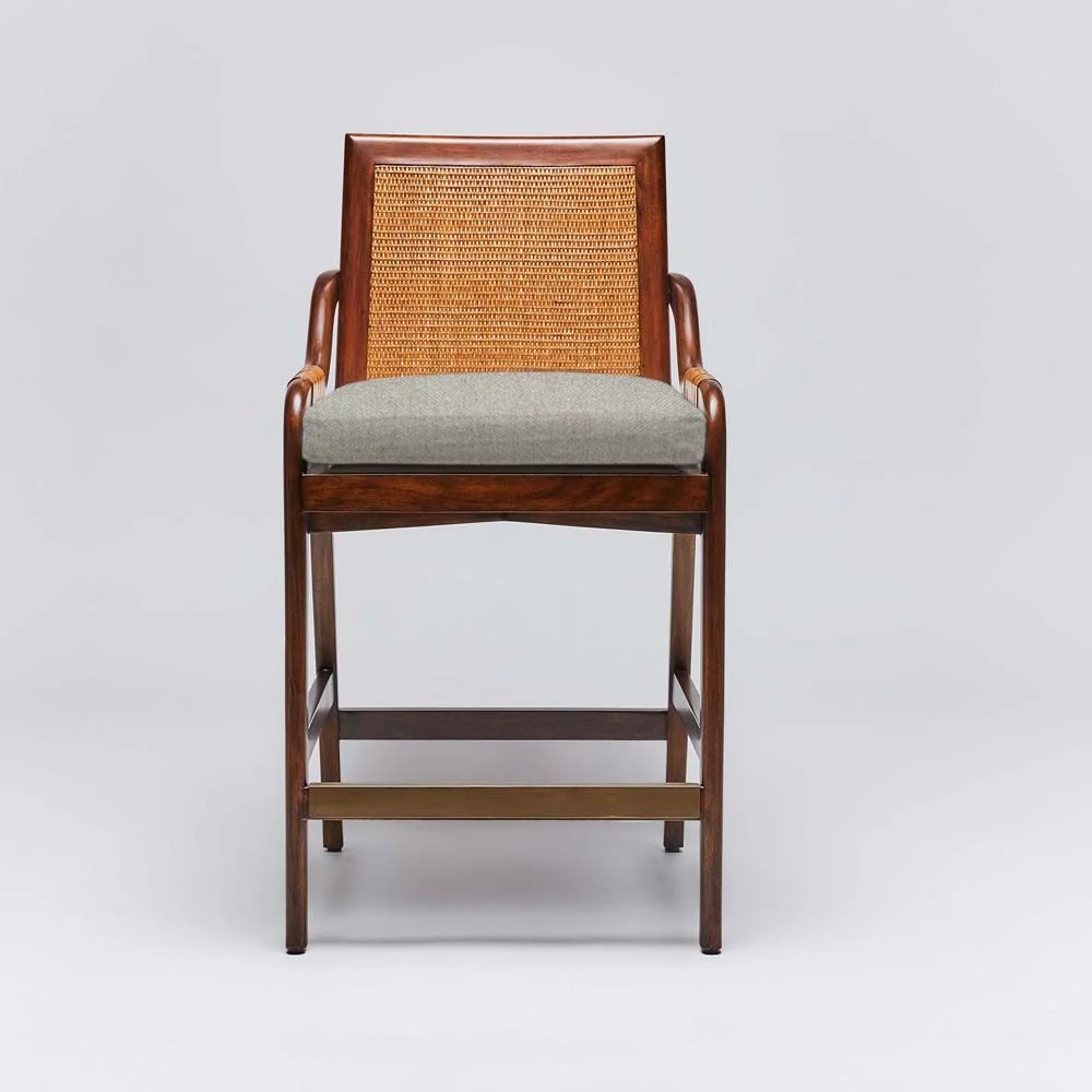 Interlude Delray Counter Stool Chestnut - Image 3