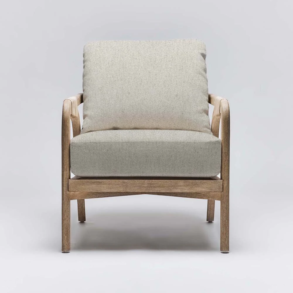 Interlude Delray Lounge Chair White Ceruse - Image 3