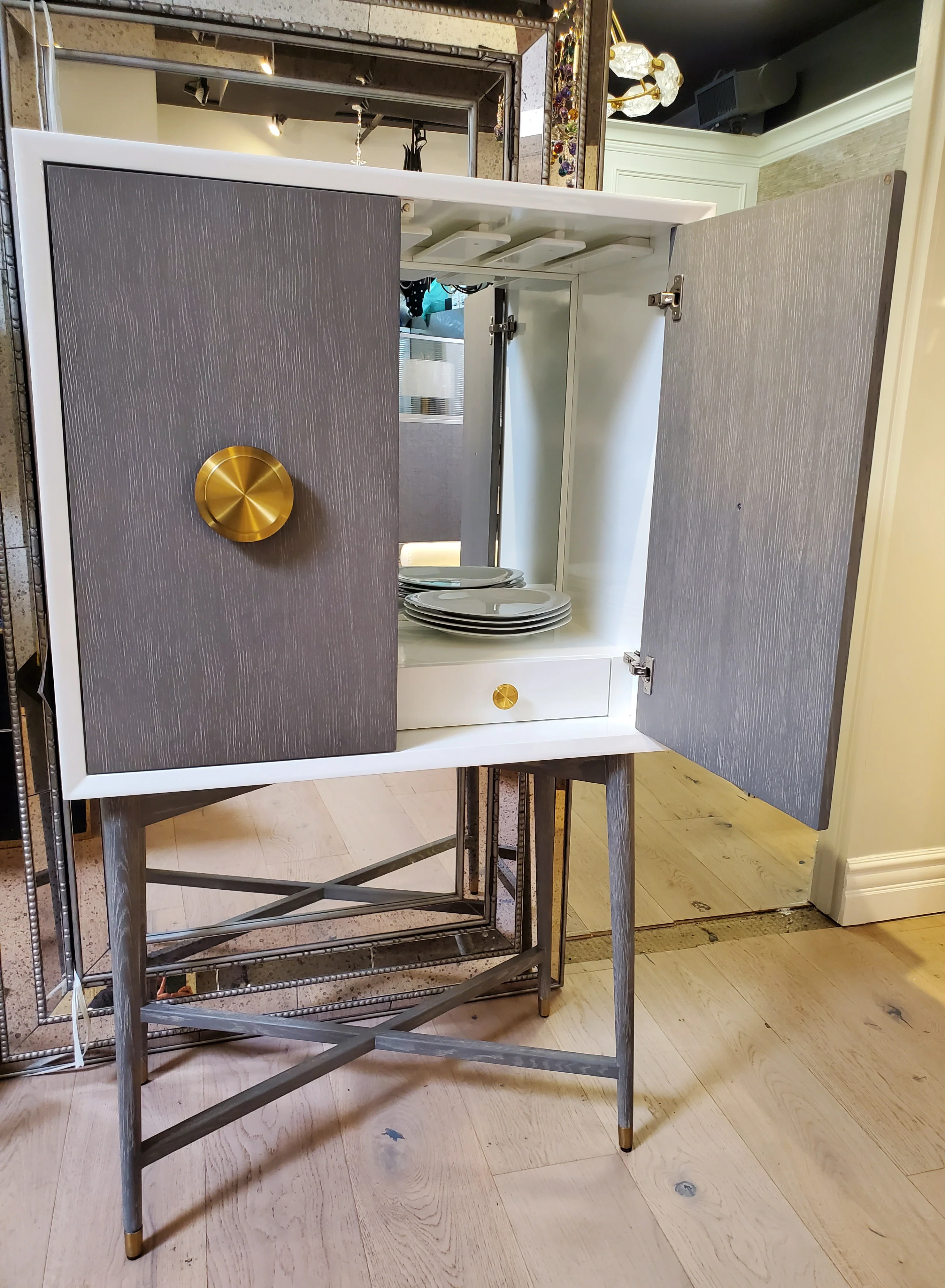 Interlude Desire Tall Bar Cabinet Floor Sample - Image 3