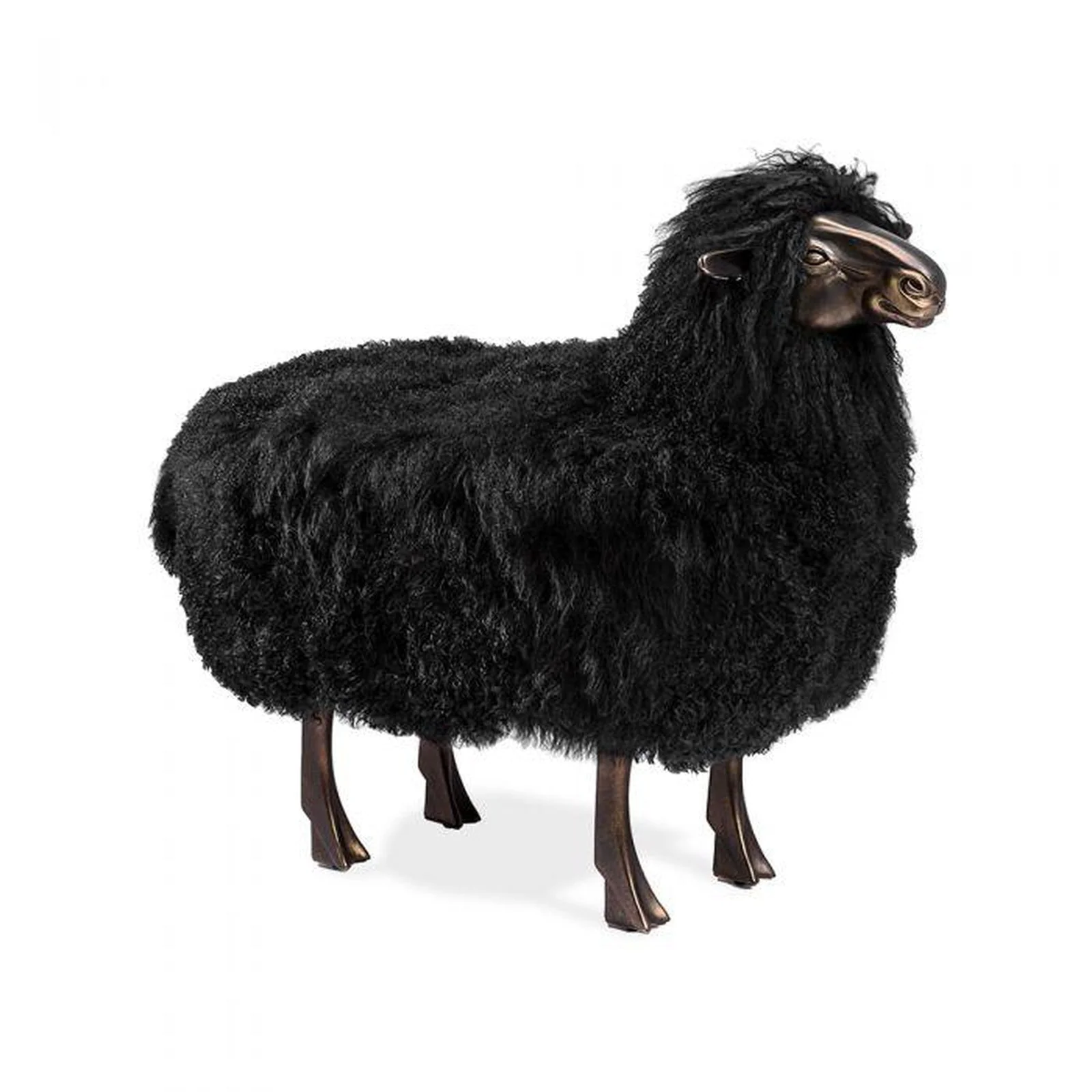 Interlude Leon Sheep Sculpture - Black - Image 3