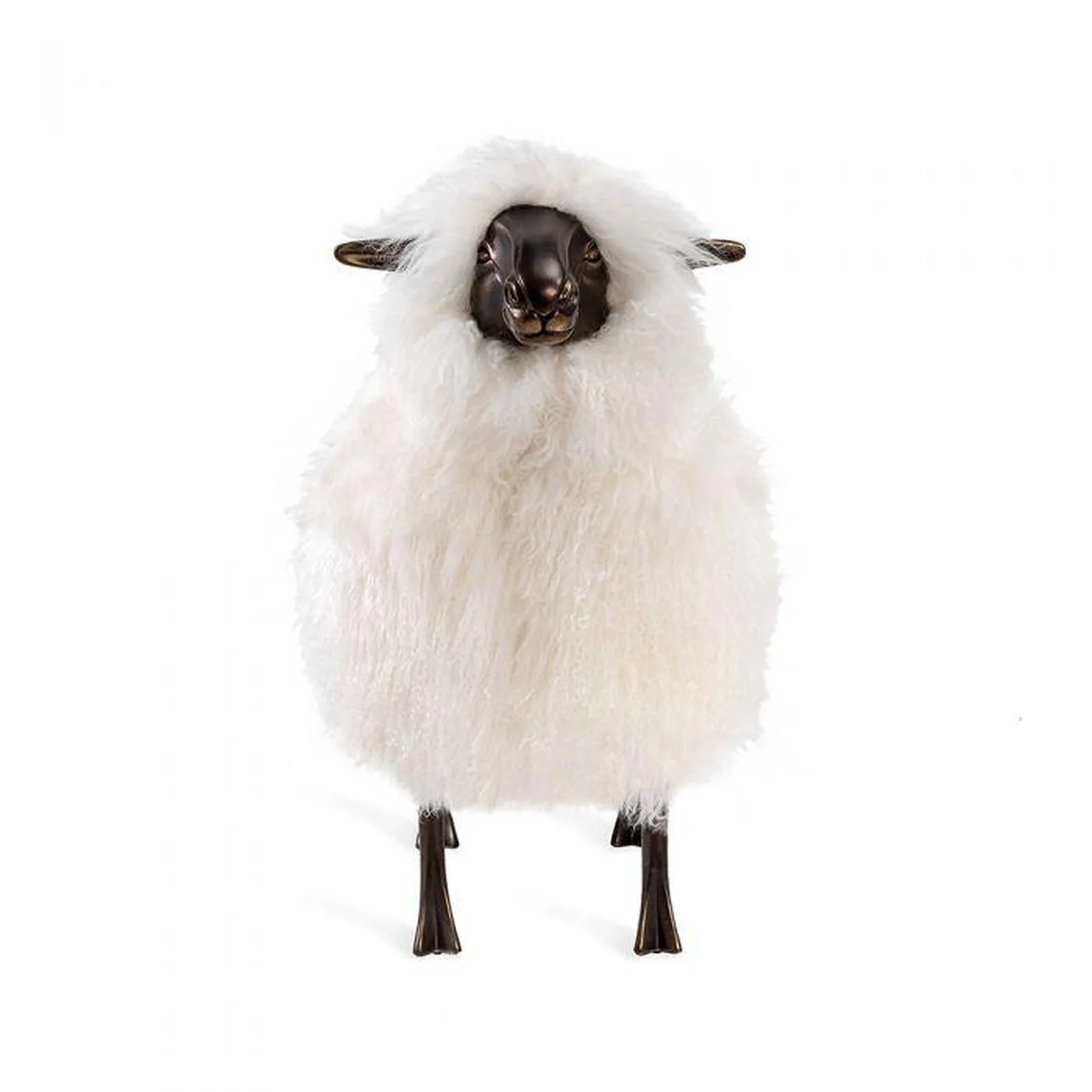 Interlude Phillippe Sheep Sculpture - Ivory - Image 2