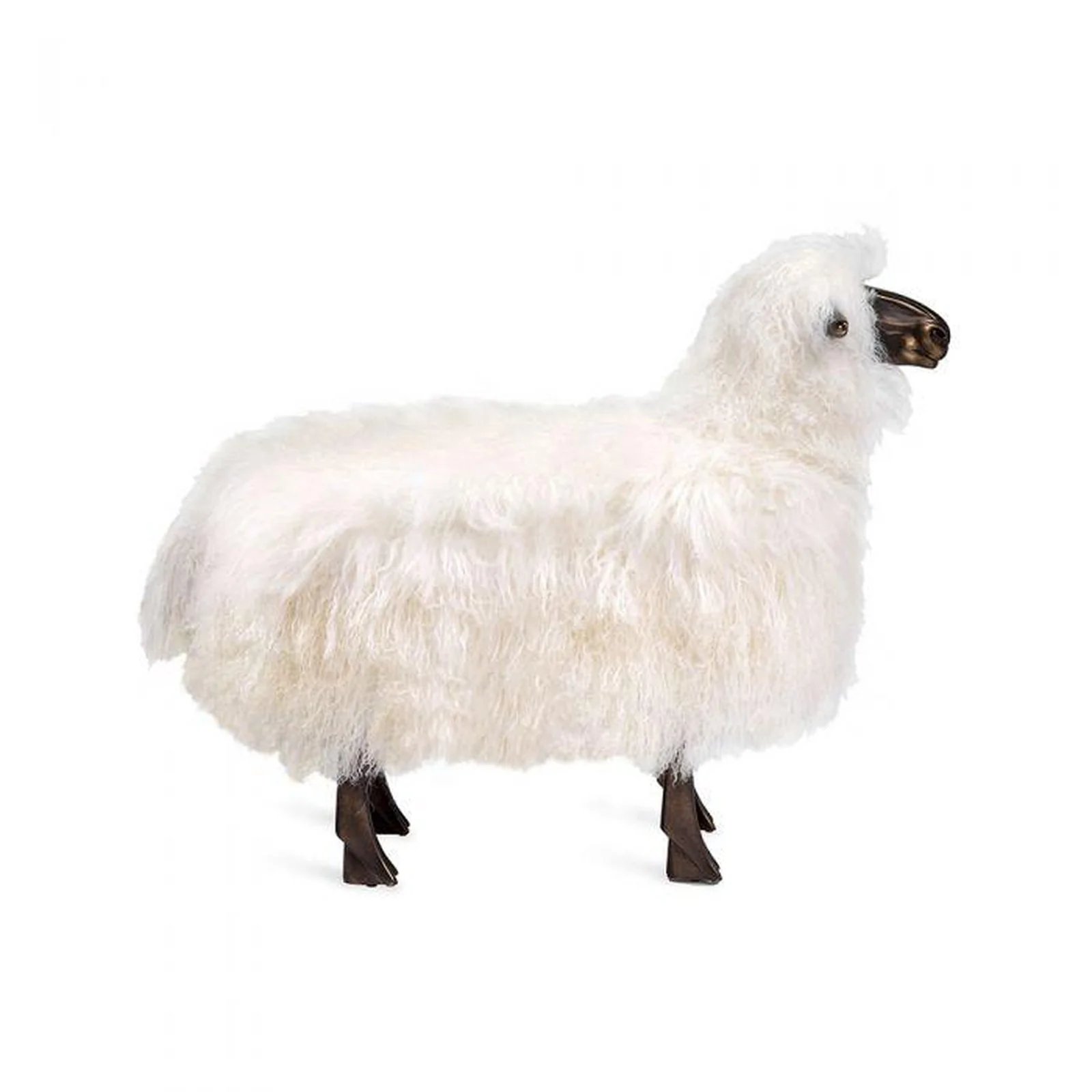 Interlude Phillippe Sheep Sculpture - Ivory - Image 3
