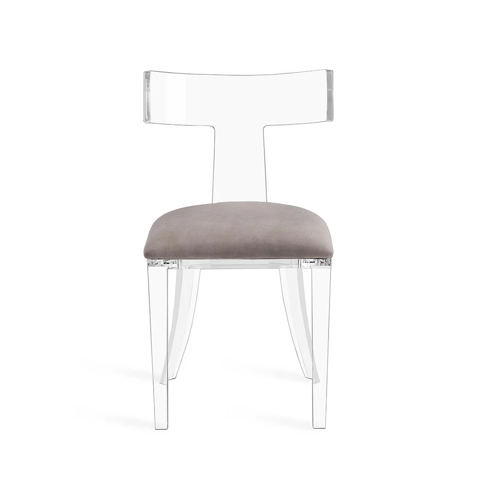 Interlude Tristan Acrylic Klismos Chair - Image 2