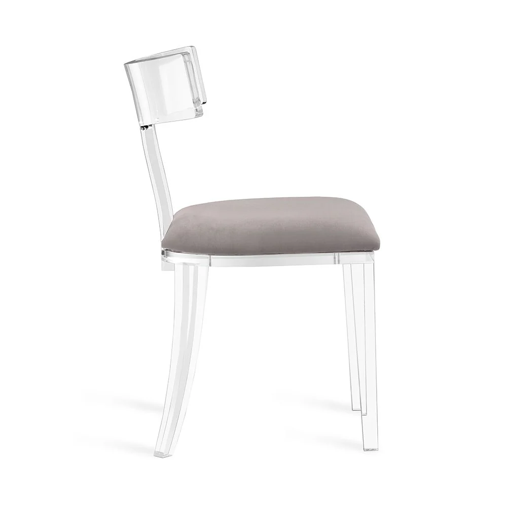 Interlude Tristan Acrylic Klismos Chair - Image 3