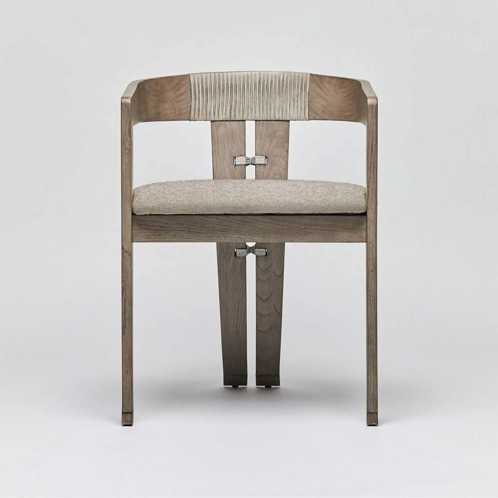 Interlude Maryl III Dining Chair Washed Grey - Image 3