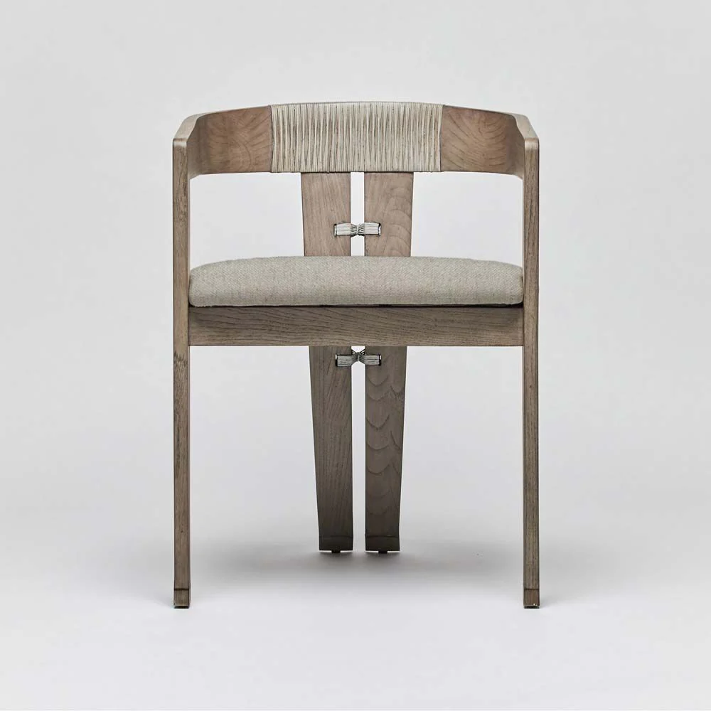 Interlude Maryl III Dining Chair Washed Grey - Image 4