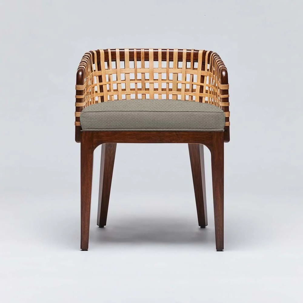 Interlude Palms Arm Chair Chestnut - Image 10