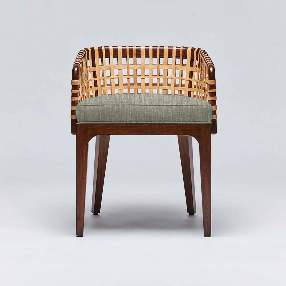 Interlude Palms Arm Chair Chestnut - Image 11