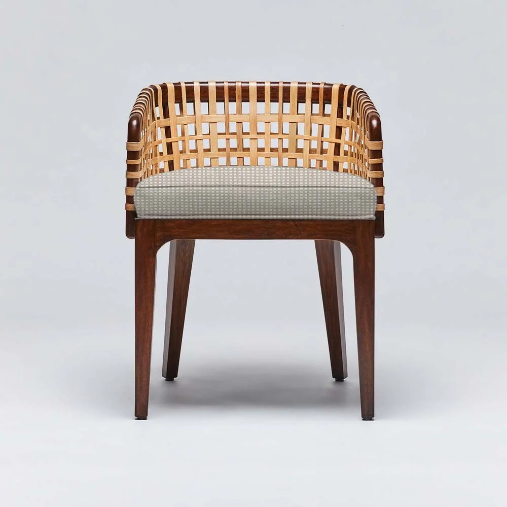 Interlude Palms Arm Chair Chestnut - Image 12