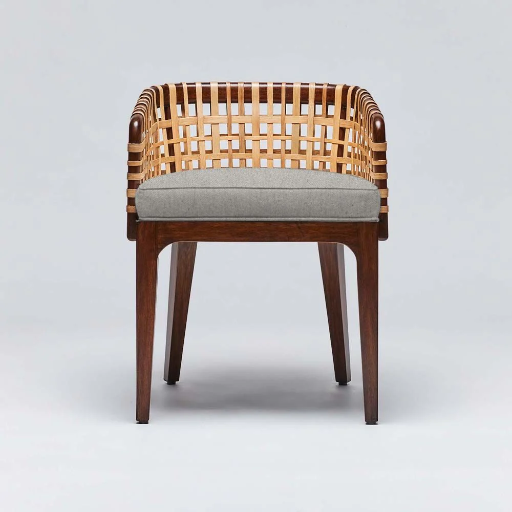 Interlude Palms Arm Chair Chestnut - Image 3