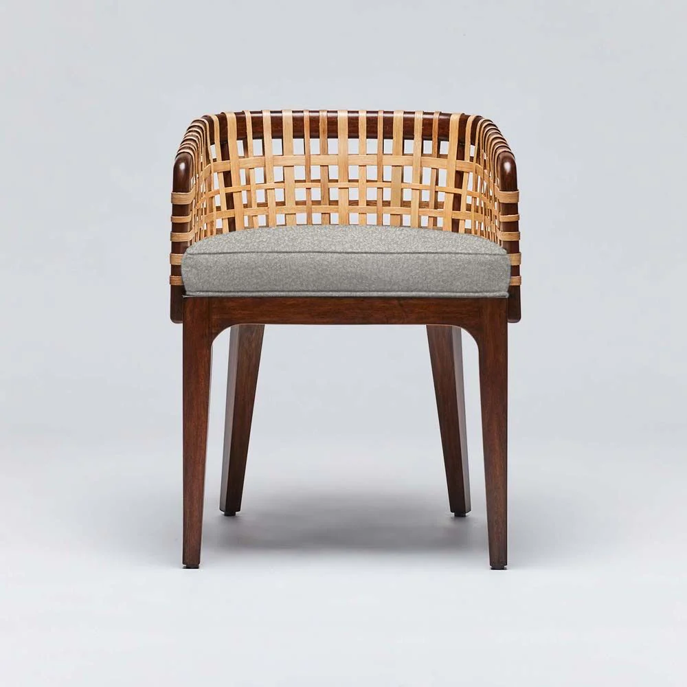 Interlude Palms Arm Chair Chestnut - Image 4