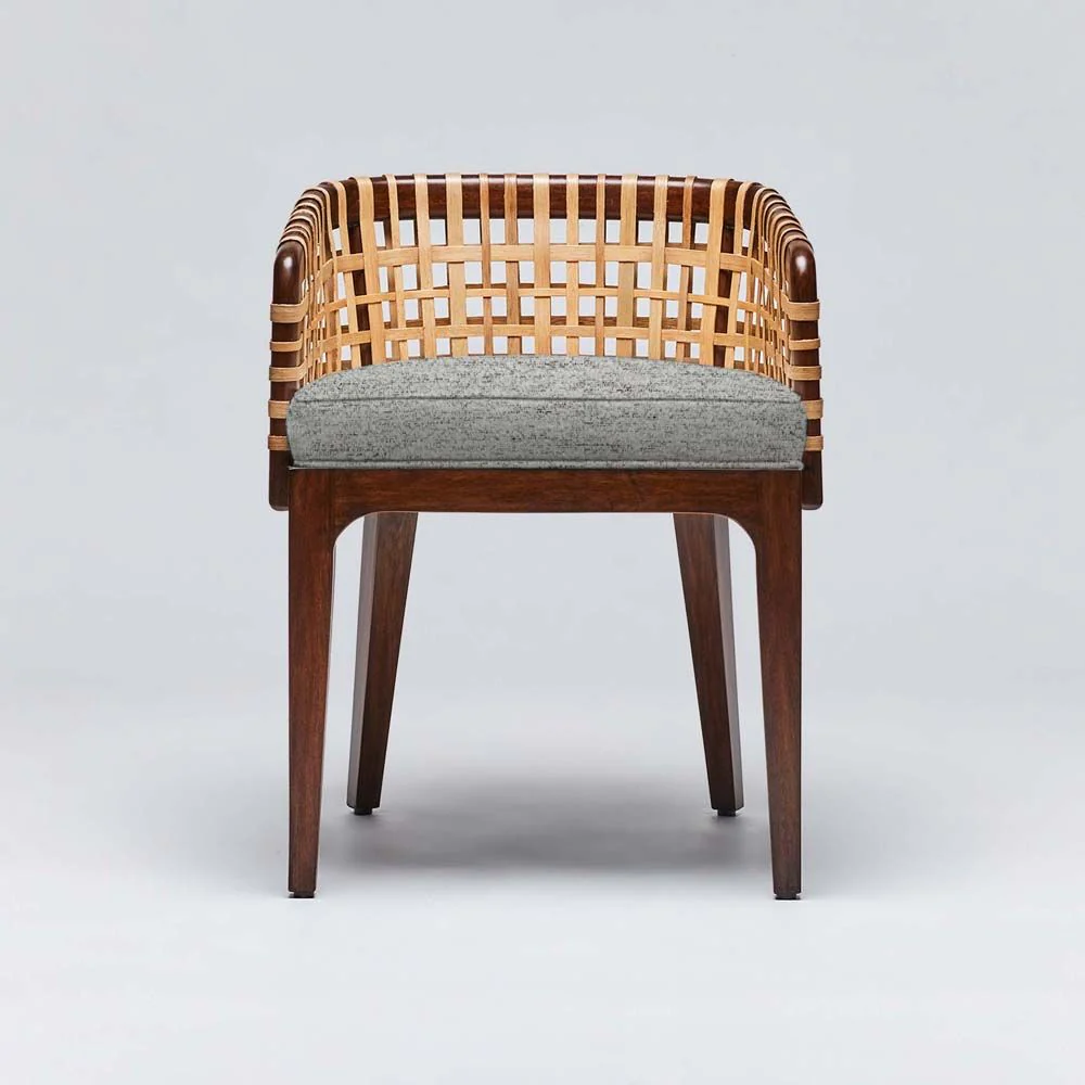 Interlude Palms Arm Chair Chestnut - Image 8