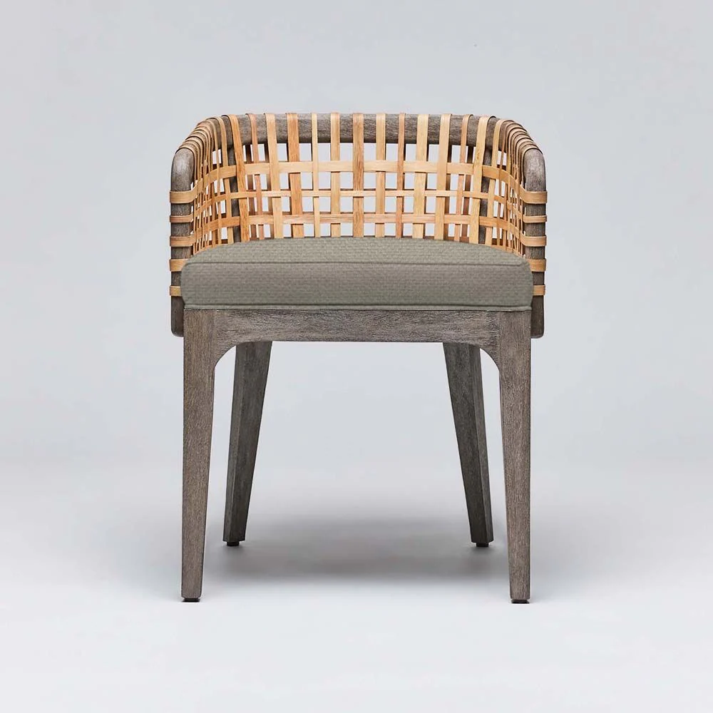 Interlude Palms Arm Chair Grey Ceruse - Image 10