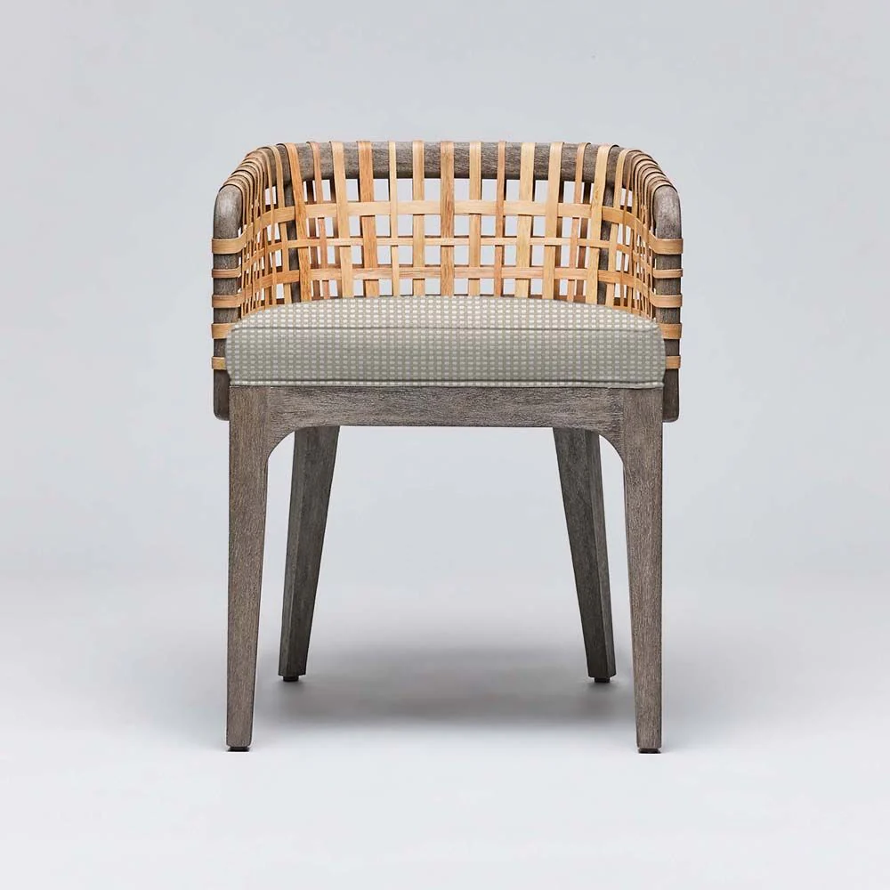 Interlude Palms Arm Chair Grey Ceruse - Image 12