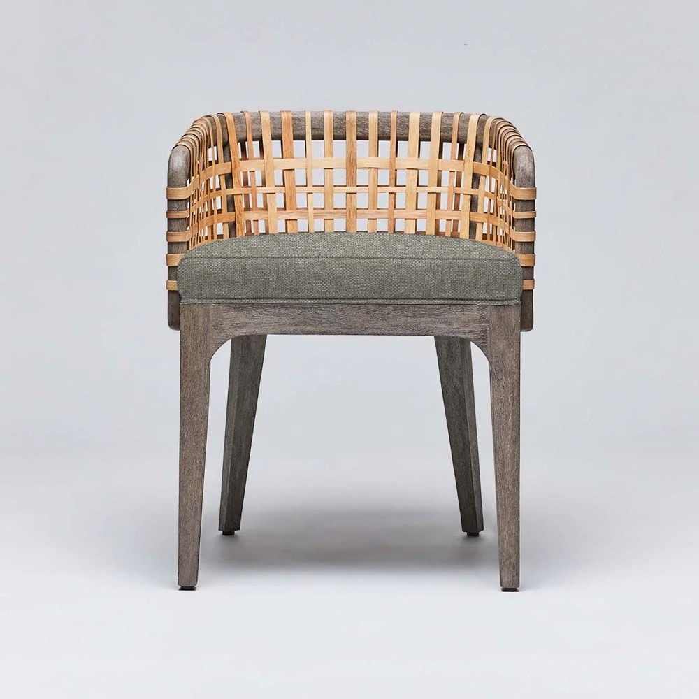 Interlude Palms Arm Chair Grey Ceruse - Image 2