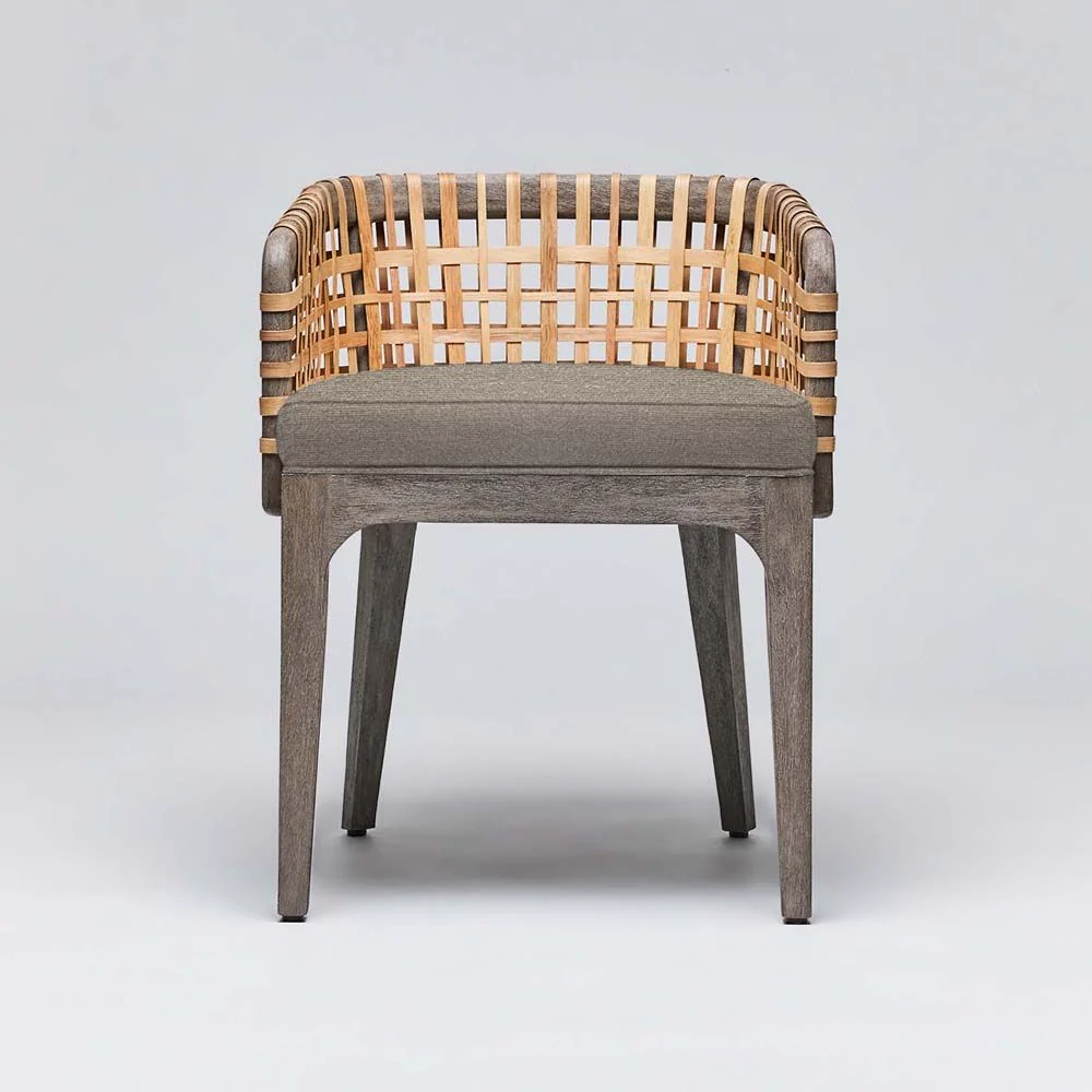 Interlude Palms Arm Chair Grey Ceruse - Image 6