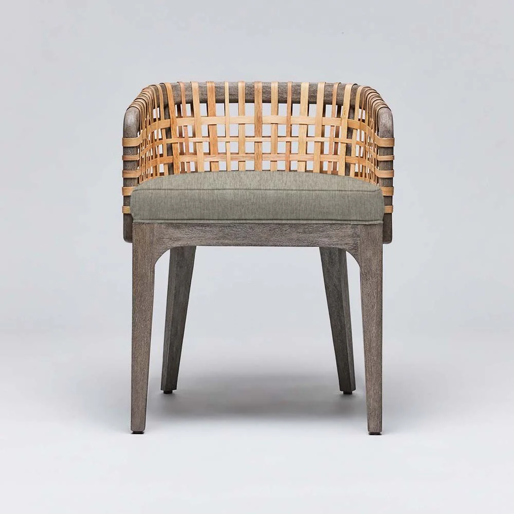 Interlude Palms Arm Chair Grey Ceruse - Image 7