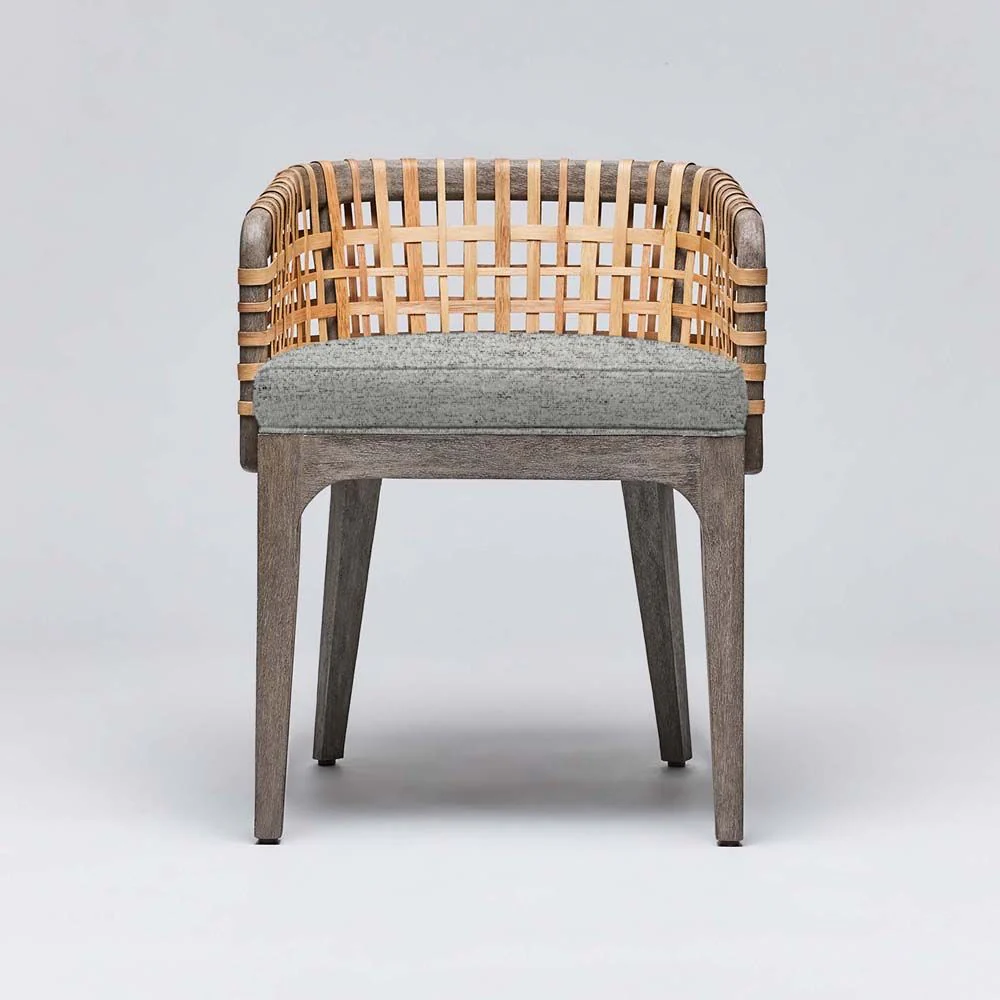 Interlude Palms Arm Chair Grey Ceruse - Image 8