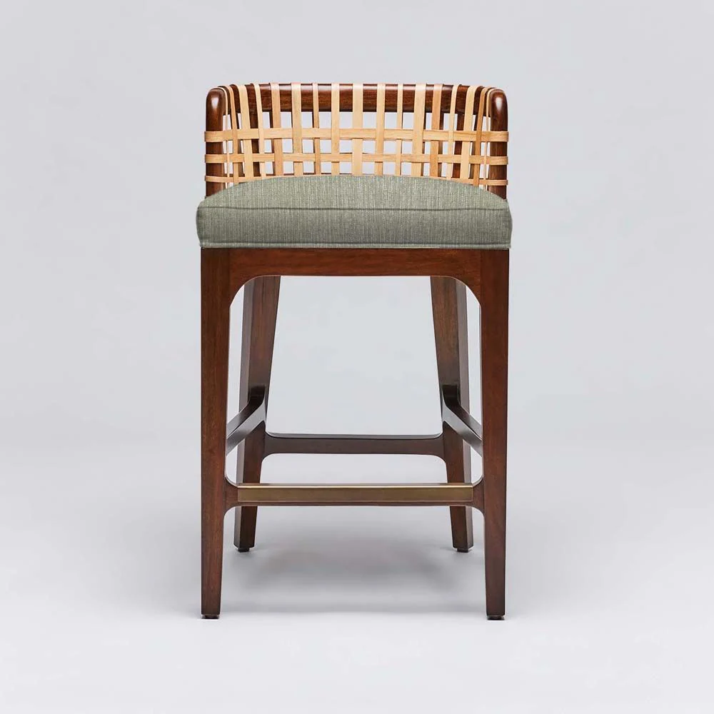 Interlude Palms Counter Stool Chestnut - Image 11