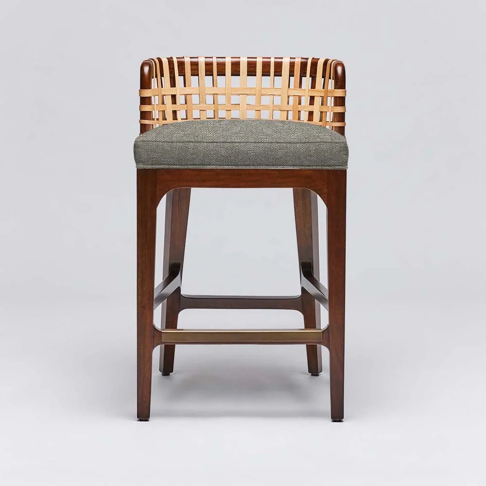 Interlude Palms Counter Stool Chestnut - Image 2