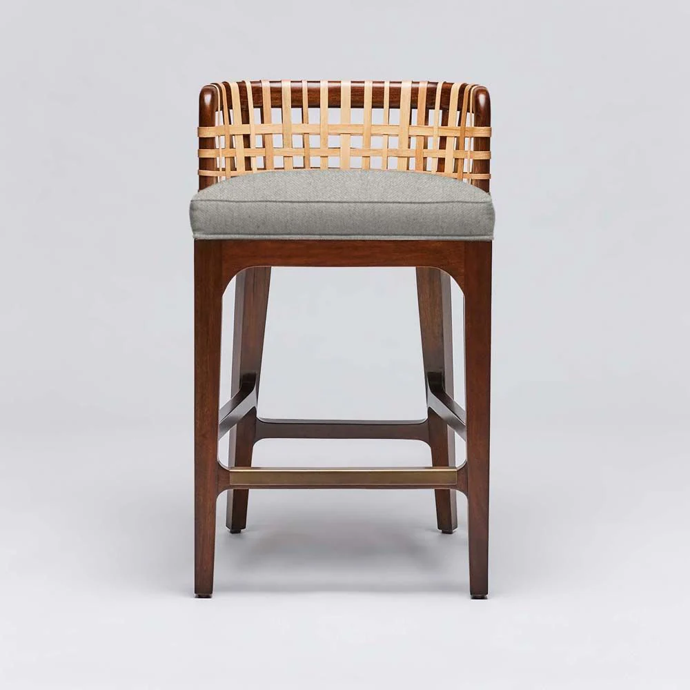Interlude Palms Counter Stool Chestnut - Image 3