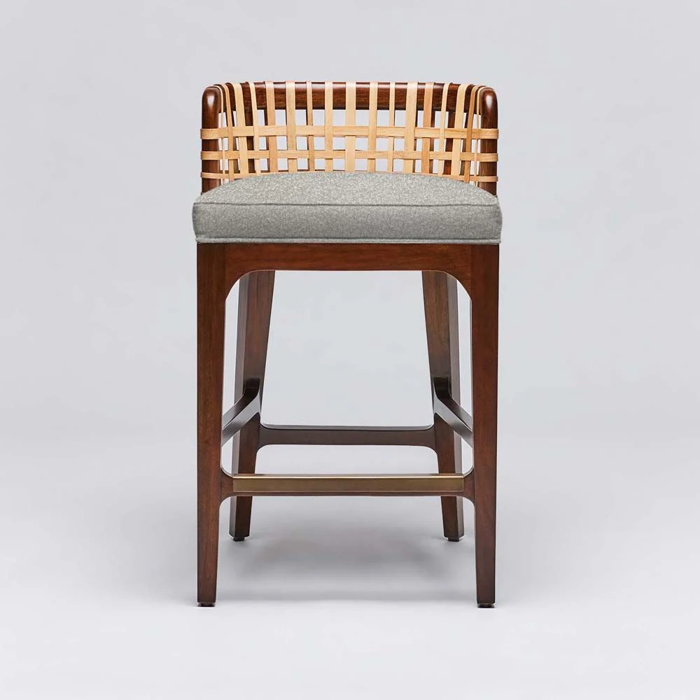 Interlude Palms Counter Stool Chestnut - Image 4