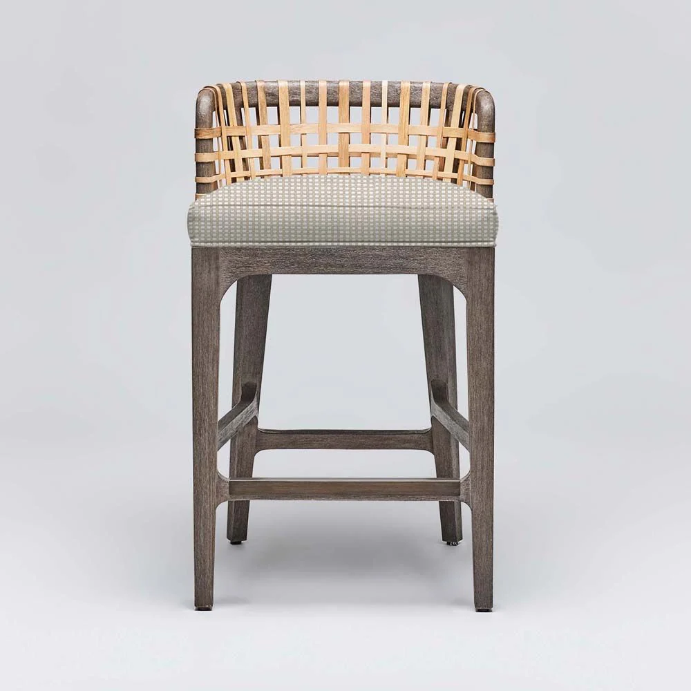 Interlude Palms Counter Stool Grey Ceruse - Image 12