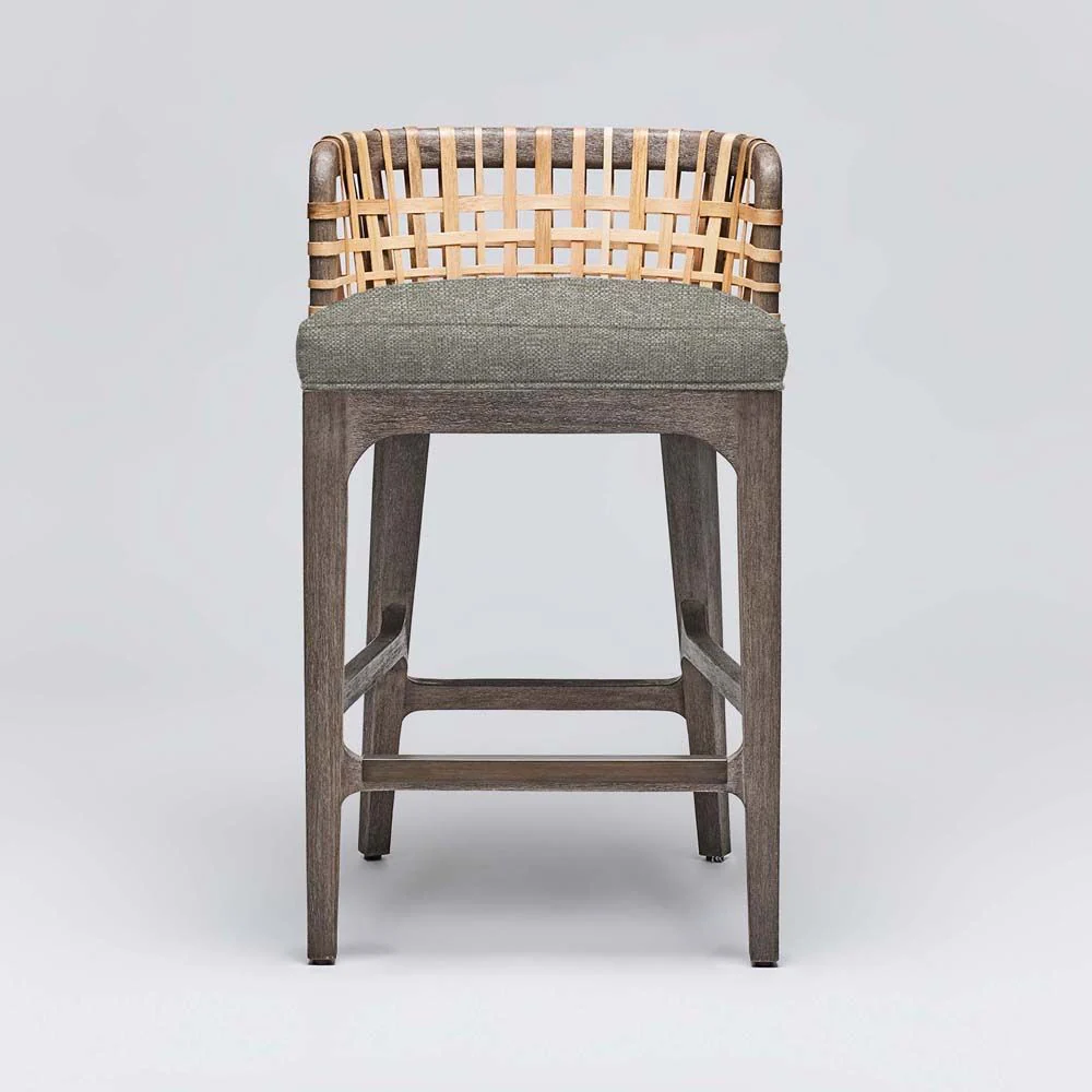 Interlude Palms Counter Stool Grey Ceruse - Image 2