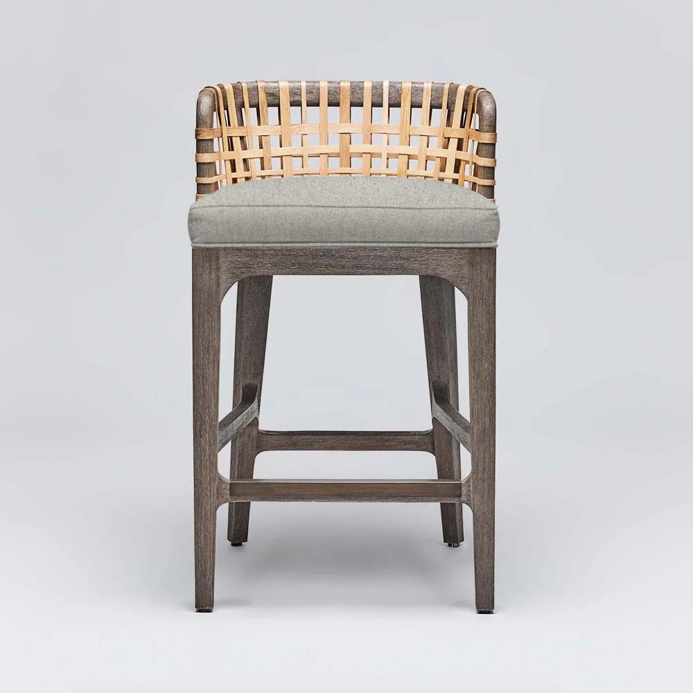 Interlude Palms Counter Stool Grey Ceruse - Image 3