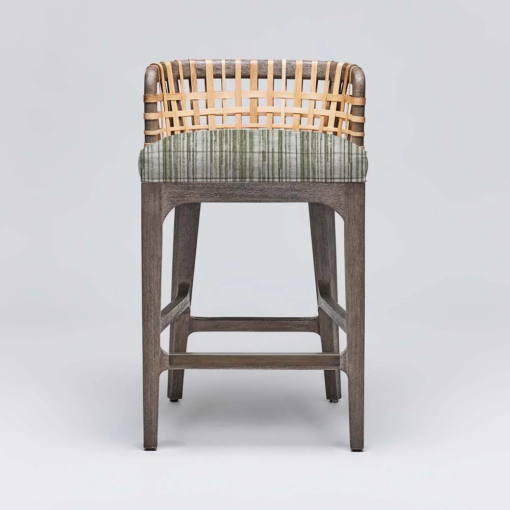 Interlude Palms Counter Stool Grey Ceruse - Image 5