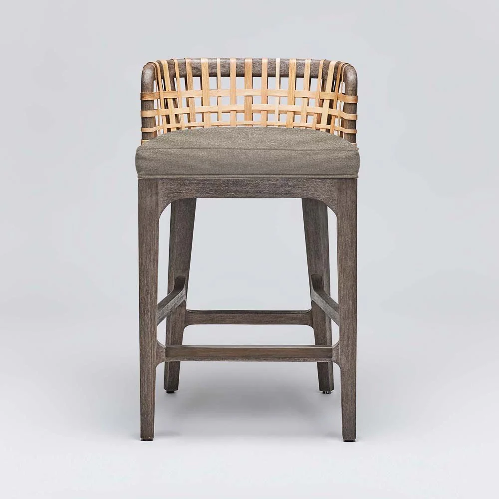 Interlude Palms Counter Stool Grey Ceruse - Image 6