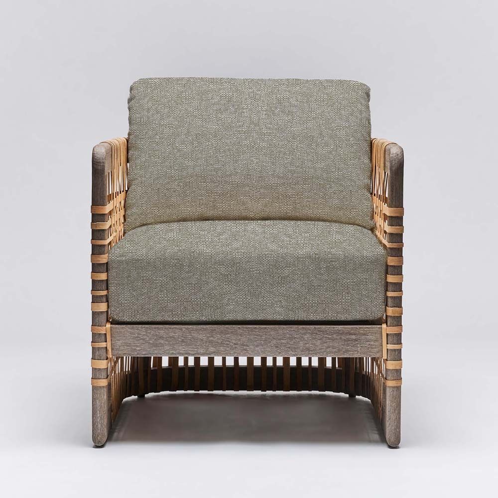 Interlude Palms Lounge Chair Grey Ceruse - Image 2