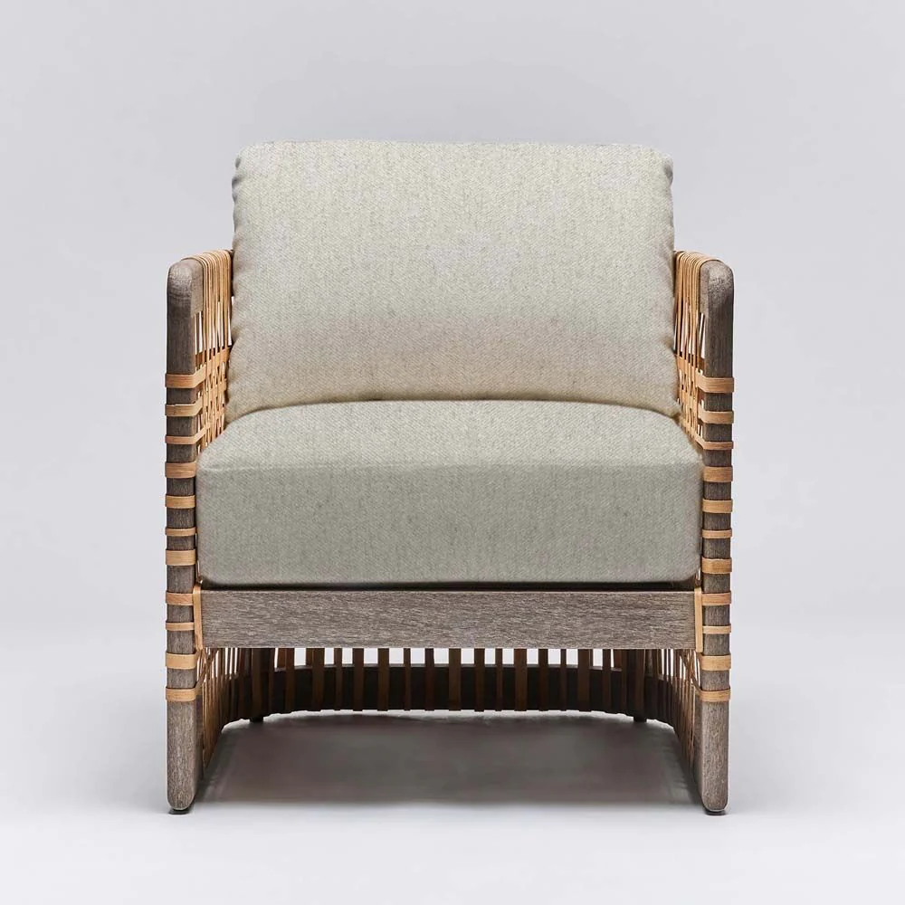 Interlude Palms Lounge Chair Grey Ceruse - Image 3