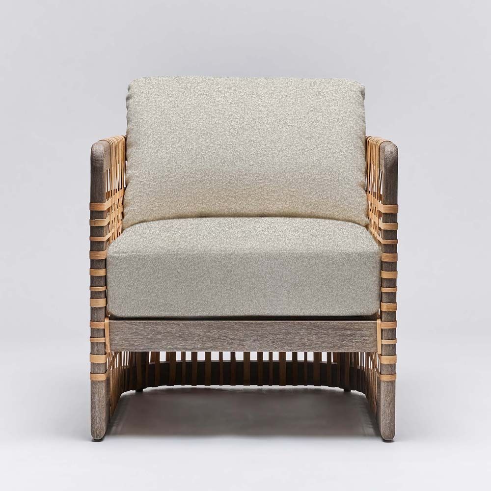Interlude Palms Lounge Chair Grey Ceruse - Image 4