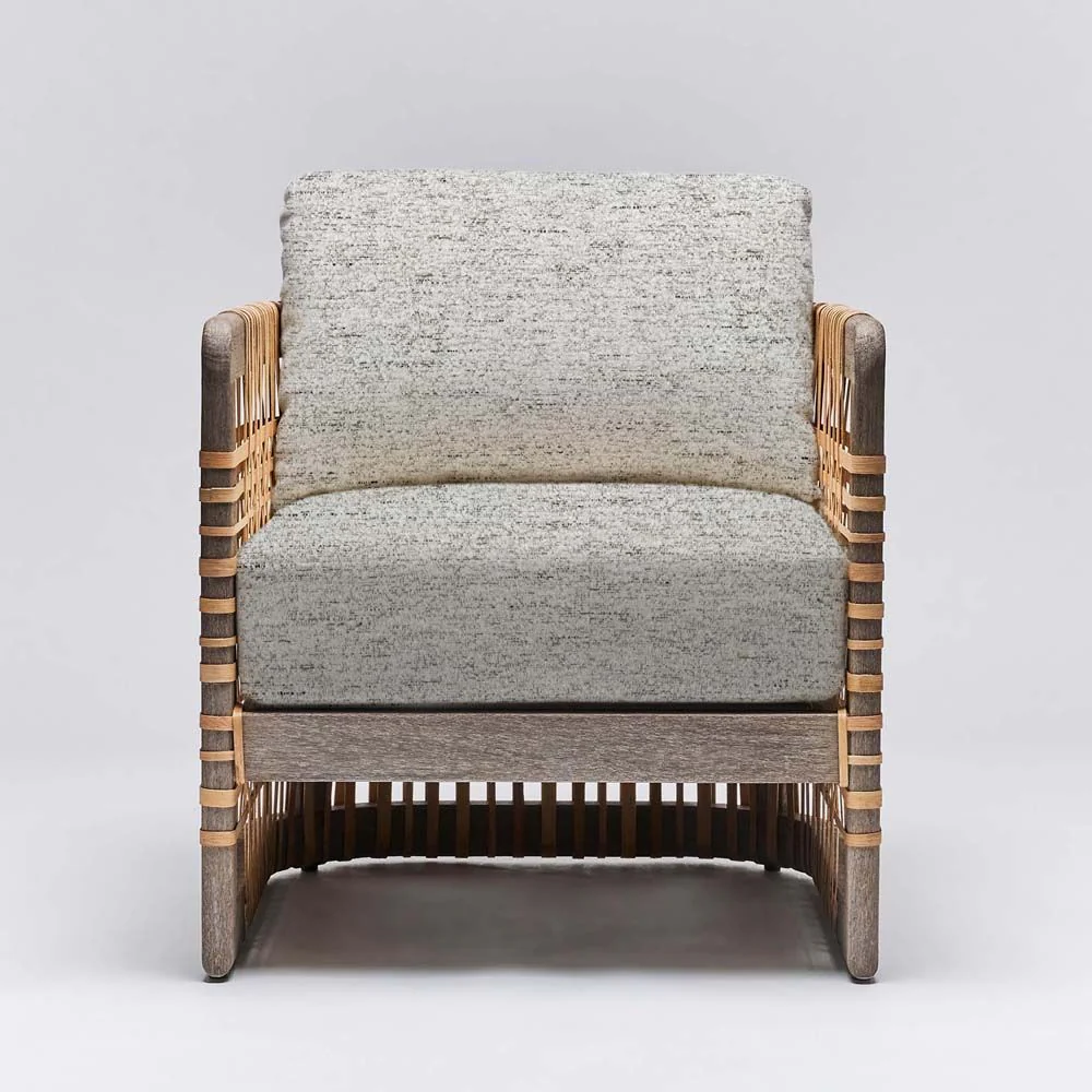 Interlude Palms Lounge Chair Grey Ceruse - Image 8