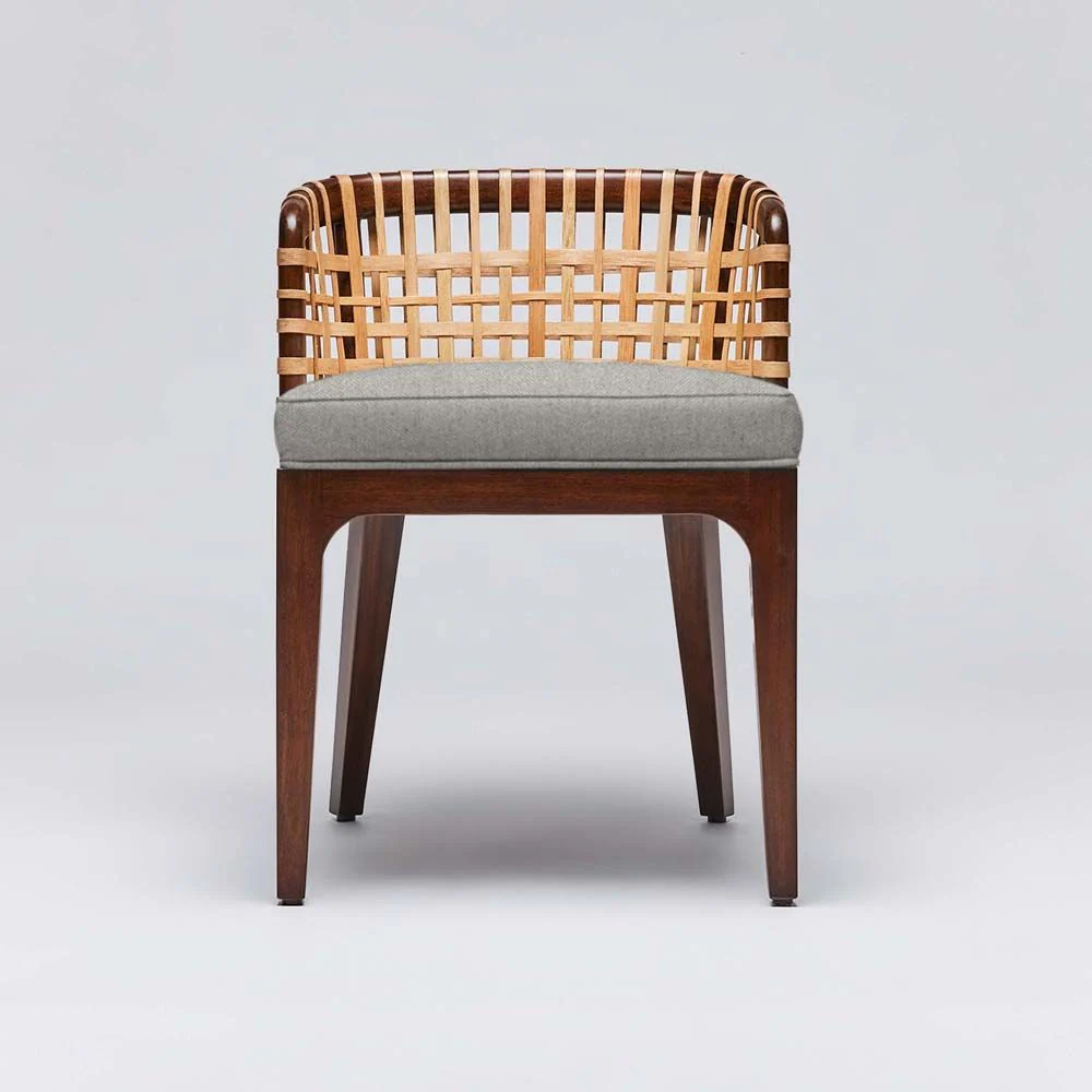 Interlude Palms Side Chair Chestnut - Image 3