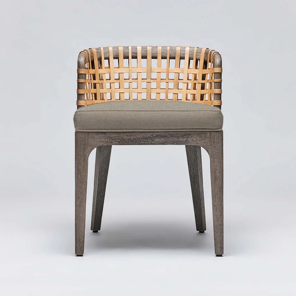 Interlude Palms Side Chair Grey Ceruse - Image 10