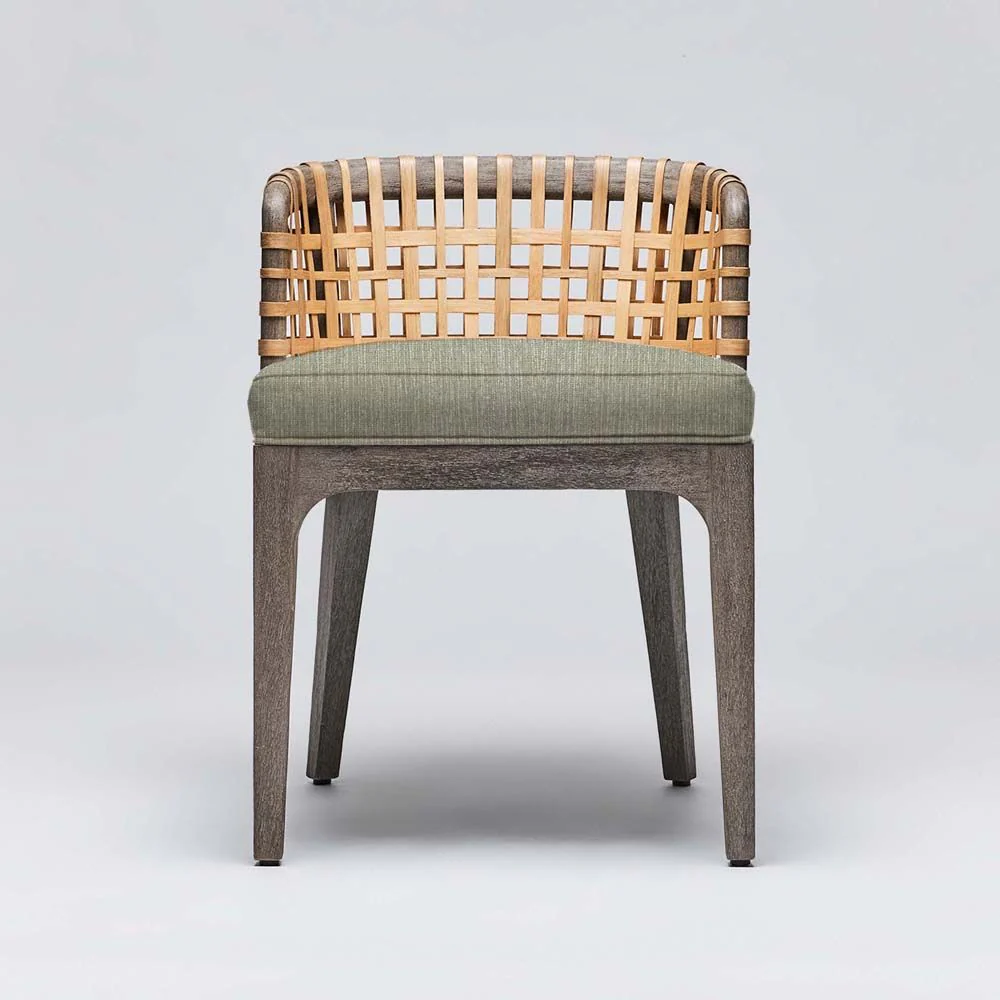 Interlude Palms Side Chair Grey Ceruse - Image 11