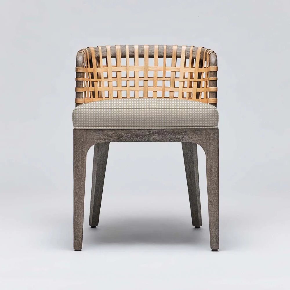 Interlude Palms Side Chair Grey Ceruse - Image 12