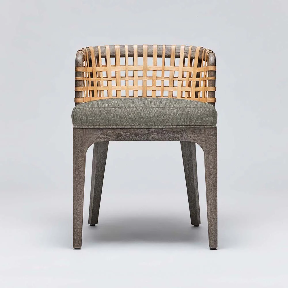 Interlude Palms Side Chair Grey Ceruse - Image 2