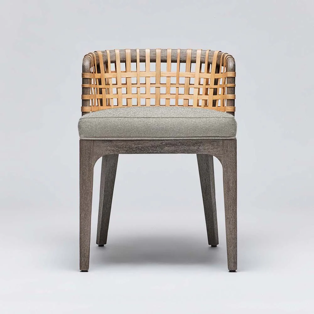 Interlude Palms Side Chair Grey Ceruse - Image 4