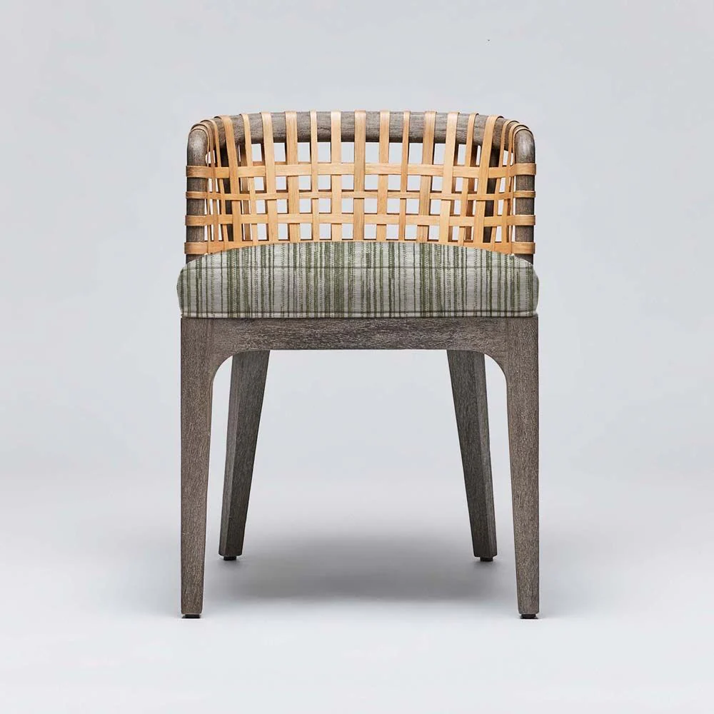 Interlude Palms Side Chair Grey Ceruse - Image 5