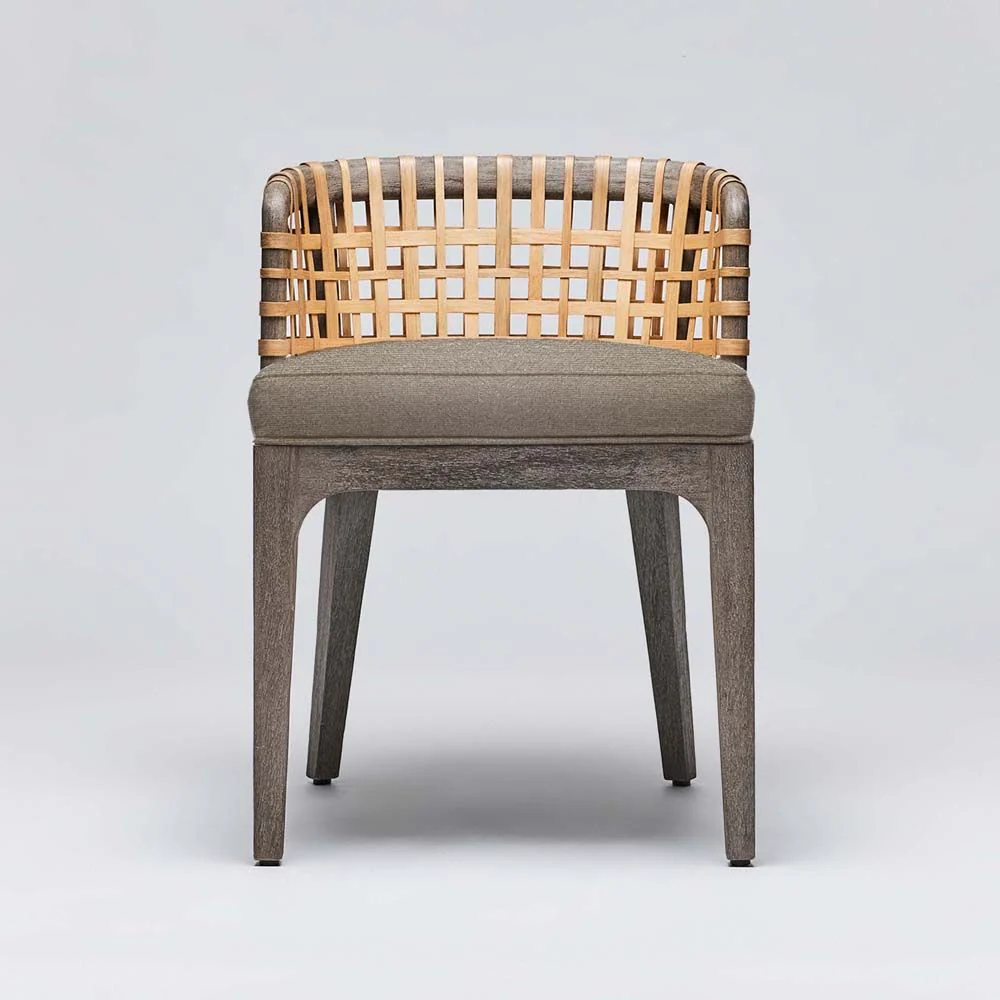 Interlude Palms Side Chair Grey Ceruse - Image 6